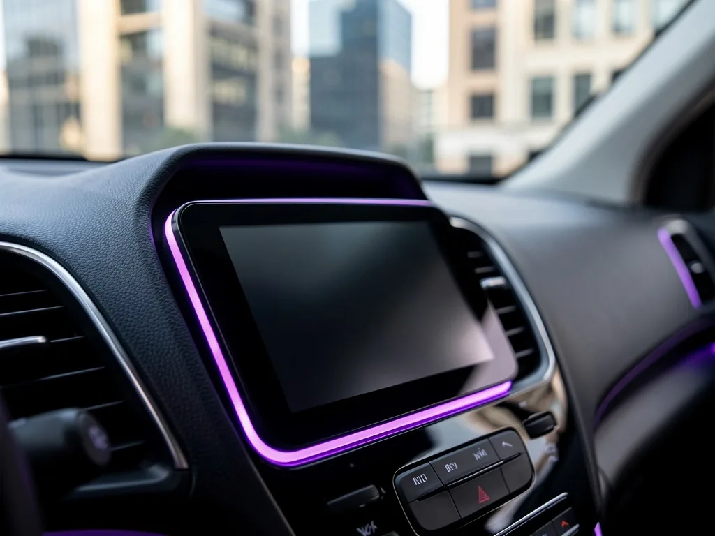 Tablero digital de un vehículo de carsharing en Buenos Aires